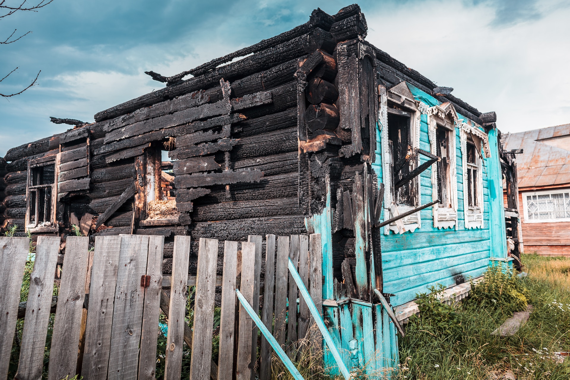 house after fire damage